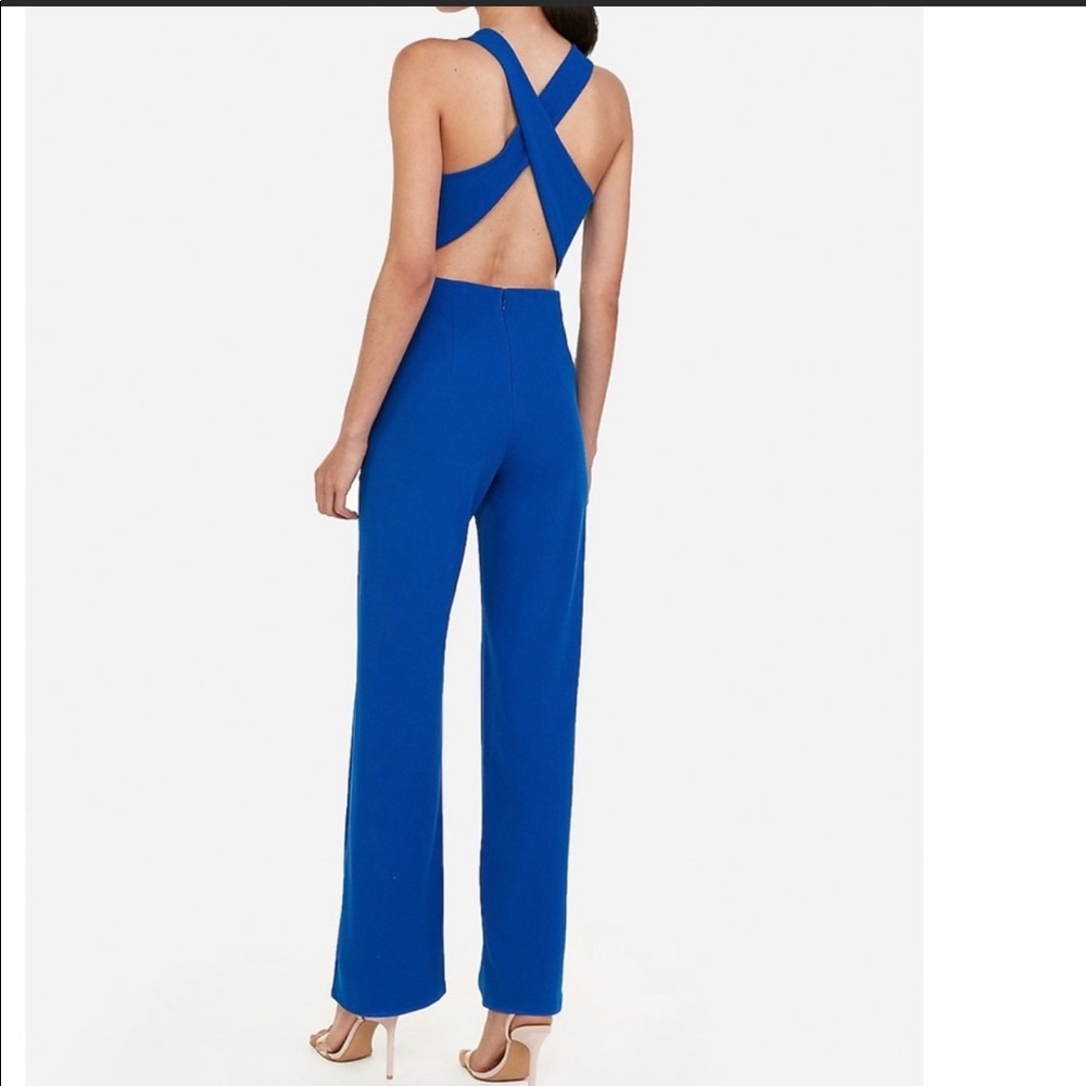 Express Cobalt Blue Jumpsuit